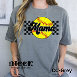 Checkered Softball Mama