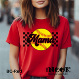 Checkered Softball Mama