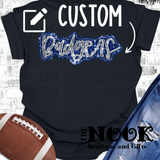 Custom Single Line Faux Sequin Design