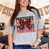 Panthers Tee with Couquette Bow