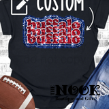 Custom Faux Sequin Stacked Design